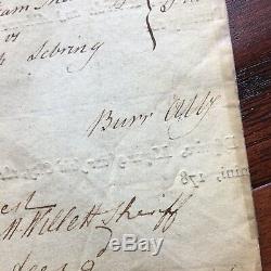 Autographe Aaron Burr Signé A La Main Tôt Au Départ Document De Référence Juridique Alexander Hamilton