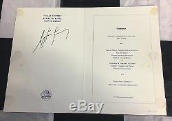 Autographe Ayrton Senna Signé À La Main Signature Monaco Gp 1989 Menu Déjeuner