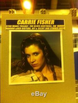 Autographe Signé À La Main De Carrie Fisher, Série Star Wars Black Series De Star Wars - Noir