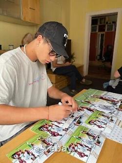 Autographe de Kenan Yildiz signé à la main, photo de la Juventus Turin G28