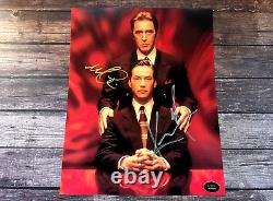 Autographes Signés à la Main de Keanu Reeves + Al Pacino 8x10 (L'Associé du Diable) avec Certificat d'Authenticité