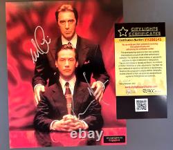 Autographes signés à la main de Keanu Reeves et Al Pacino 8x10 (L'Associé du Diable) avec certificat d'authenticité