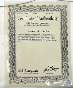 Autographes signés à la main/encadrés et montés de LAVERNE & SHIRLEY avec certificat d'authenticité.