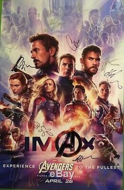 Avengers Endgame Withchris Evans +17 Fonte Des Autographes Et Des Autographes Signés À La Main / Coa