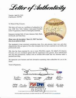 Babe Ruth Hof Yankees Autographié / Signed Peint À La Main Baseball Jsa Et Psa 145320