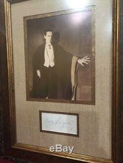 Bela Lugosi Dracula Authentique Photo Autographiée Encadrée Autographe Uca Coa Encadré