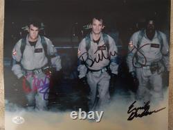 Bill Murray, Dan Akroyd, Ernie Hudson Photo De Ghostbusters Autographiée À La Main Avec Coa