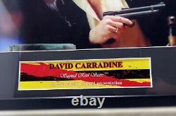 Bille De Kill David Carradine Reel Hand Signed Coa 1 De 1 Framed Douanier