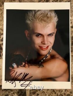 Billy Idol 8 x 10 Photo Vintage Couleur Signée à la Main Comprend un Certificat d'Authenticité