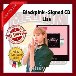 Blackpink The Album CD With Signed Cover Autograph Par Lisa Us Seller In Hand