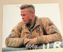 Brad Pitt Fury Signé À La Main 8x10 Photo Avec Hologram Coa! Royaume