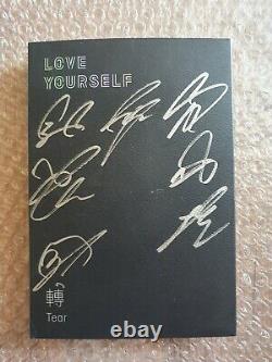 Bts Bangtan Boys Love Yourself Tears Album Promo Autographed Hand Signé