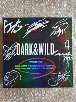 Bts Bangtan Boys Promo Dark & Wild Danger Album Autographié Main Signée