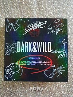 Bts Bangtan Boys Promo Dark & Wild Danger Album Autographié Signé À La Main