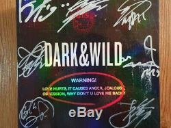Bts Bangtan Boys Promo Dark & ​​sauvage Danger Album Autographié Signée À La Main