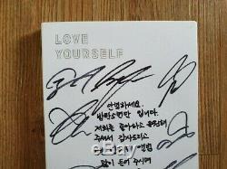 Bts Promo Love Yourself Son Album Autographié Type Signée À La Main Message