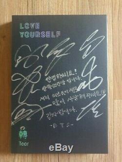 Bts Promo Love Yourself Tear Album Autographié Signée À La Main Type B Message