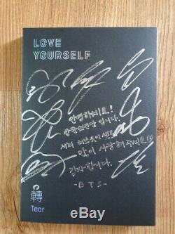 Bts Promo Love Yourself Tear Album Autographié Signée À La Main Type De Message B