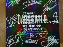 Bts Promo Promo Dark & ​​danger Album Autographié Main Sauvage Signed Type De Message A