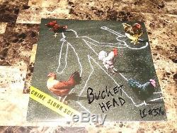 Buckethead Rare Slime Scene Autographiée Autographiée Autographiée Et Disque Vinyle