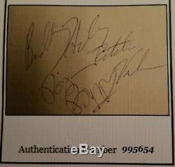 Buddy Holly Ritchie Valens Big Bopper Signée À La Main Autograph Page With2coa De