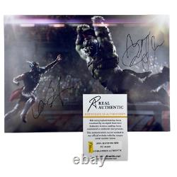 CHRIS HEMSWORTH Thor & MARK RUFFALO Hulk Photo signée à la main 8x11 COA (RA)