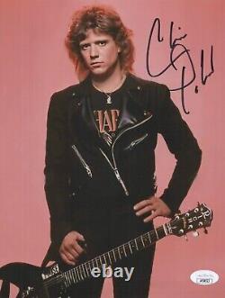 CHRIS POLAND Photo 8x10 signée à la main MEGADETH Autographe authentique JSA COA Cert