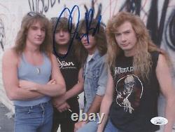 CHUCK BEHLER Photo 8x10 signée à la main MEGADETH Autographe authentique JSA COA Certifié