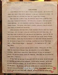 CLYDE MCPHATTER Signé à la main sur papier à en-tête vintage d'un promoteur de tournée original 1957