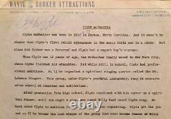 CLYDE MCPHATTER Signé à la main sur papier à en-tête vintage d'un promoteur de tournée original 1957