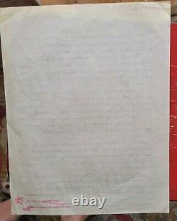 CLYDE MCPHATTER Signé à la main sur papier à en-tête vintage d'un promoteur de tournée original 1957