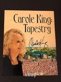 Carole King PHOTO 8x10 signée à la main, autographe, magnifique, Tapisserie, parolière