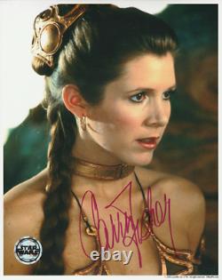 Carrie Fisher Hand Signé Autographe 8x10 Photo Coa Star Wars Return Of The Jedi