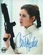 Carrie Fisher Hand Signed Autograph 8x10 Photo Coa Star Wars Empire Strikes Back