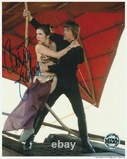 Carrie Fisher Hand Signed Autograph 8x10 Photo Coa Star Wars Return Of The Jedi