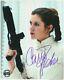 Carrie Fisher Signée À La Main Autograph 8x10 Photo Coa Star Wars Attaque Empire
