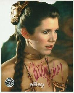 Carrie Fisher Signée À La Main Autograph 8x10 Photo Coa Star Wars Le Retour Du Jedi