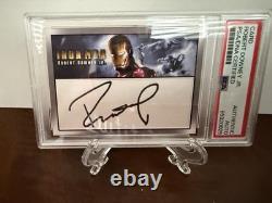 Carte Iron Man signée par Robert Downey Jr, rare, PSA DNA, encadrée, autographiée à la main
