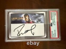 Carte Iron Man signée par Robert Downey Jr, rare, PSA DNA, encadrée, autographiée à la main