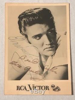 Carte Rca Signée À La Main Par Elvis Presley, Autographe En Personne 1959, Musée Des 2 Ac