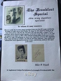 Carte Rca Signée À La Main Par Elvis Presley, Autographe En Personne 1959, Musée Des 2 Ac