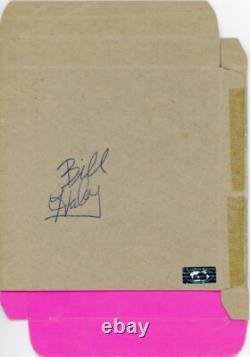 Carte en carton emballée signée à la main par Bill Haley + Photographie