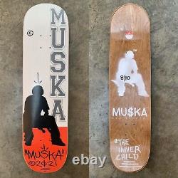 Chad Muska Skateboard Main Numero #8/10 Orange Silhouette Deck Autographé Nouveau