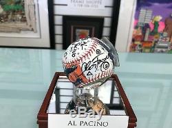 Charles Fazzino Al Pacino 3d Peint Baseball 1/1 Autographe Scarface