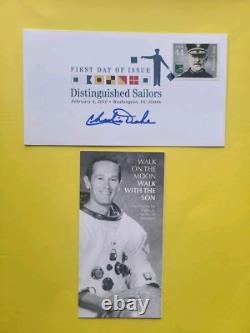 Charlie Duke Astronaute Signature Manuscrite FDC Marine, Autographié Sans Inscription