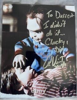 Chucky Child's Play Autographié Mixte 8 Images Signées à la Main 9 Auto's