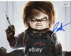 Chucky Child's Play Autographié Mixte 8 Images Signées à la Main 9 Auto's