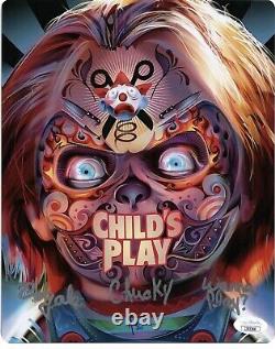 Chucky Child's Play Autographié Mixte 8 Images Signées à la Main 9 Auto's