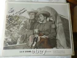 Clayton Moore Aka Lone Ranger Film Star Signé À La Main Autographe Fils De Geronimo