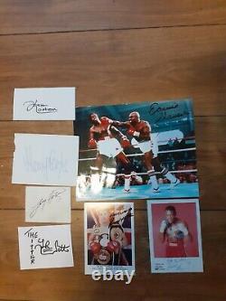 Collection d'Autographes de Boxe Signés à la Main 4 Opposants de Muhammad Ali